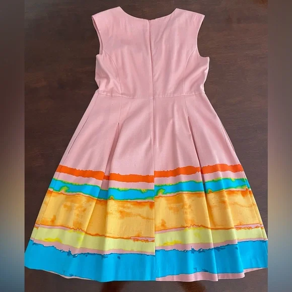 Tracey Reese x Anthropologie Painterly Pleated Fit & Flare 8 - Picture 3 of 3